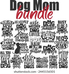 Dog Mom Vector Designs Bundle