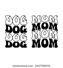 Dog mom wave design for sale svg