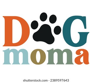 Perro moma Svg, Vida de mamá, Día de la madre, Mamá apilada, Boho Mamá, Era de mamá, letras apiladas onduladas, Retro, Groovy, Chica Mamá, Fútbol Mamá, Genial Mamá, Gato Mamá
