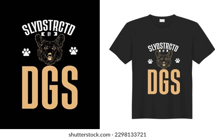 Dog motivational quote Vector T Shirt Design. Colorful dog Animal lover. All You Need Is Love And A Dog Printable Vector Illustration. Print t-shirt, card, poster, gift, textile, black background.