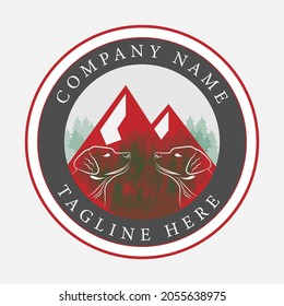 Dog and mountain forest logo design can be used for a dog training company or a veterinary care company or anything else.