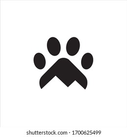 Perros y logotipos de montaña para la caza de animales