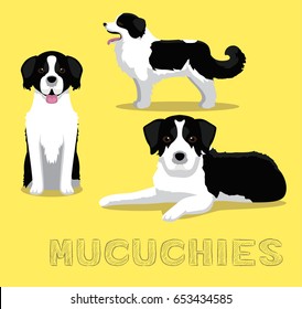 Dog Mucuchies Cartoon Vector Illustration