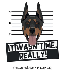 Dog Mugshot Mug Shot Doberman
