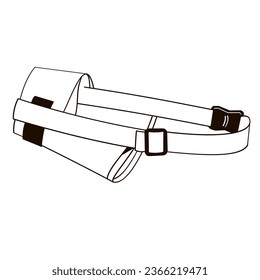 Dog muzzle black and white vector illustration