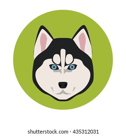 Dog muzzle color icon