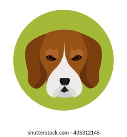 Dog muzzle color icon