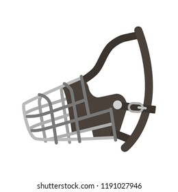 Dog muzzle color vector icon. Flat design