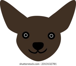 Dog muzzle drawing for design decoration.