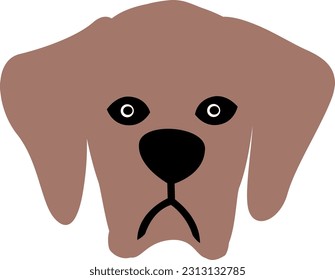 Dog muzzle drawing for design decoration.