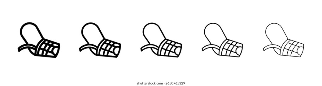 Dog muzzle icon isolated vector on white background set