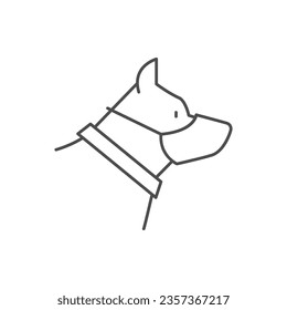 Dog muzzle line outline icon