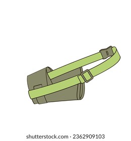 Dog muzzle Outline color vector illustration