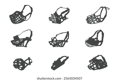 Dog muzzle silhouette, Dog muzzle icon, Dog muzzle clipart, Dog muzzle vector. 
