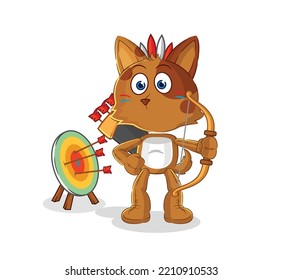 the dog native american tribe. cartoon mascot vector