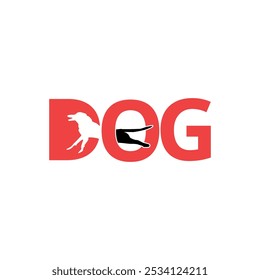 DOG negative space logo design, Dog vector design