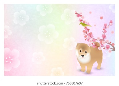 Dog New Year card background

