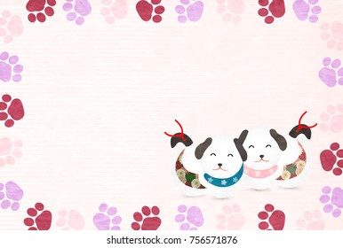 Dog New Year card background
