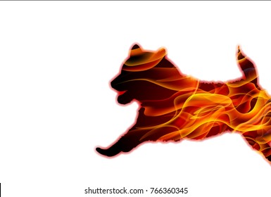 Dog New Year card background
