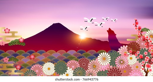 Dog New Year card background