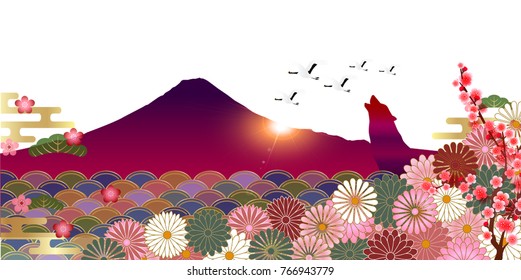 Dog New Year card background