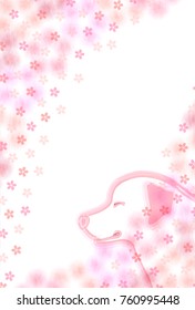Dog New Year cards background

