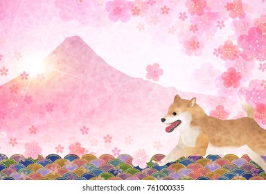 Dog New Year cards background
