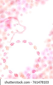 Dog New Year cards background
