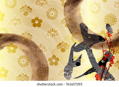 Dog New Year cards background
