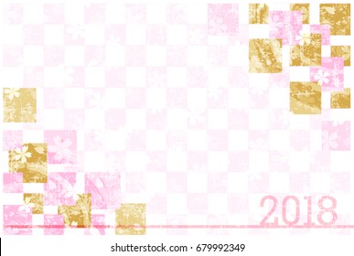 Dog New Year cards cherry background