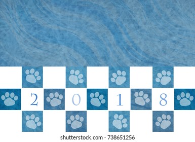 Dog New Year's cards Japanese paper background