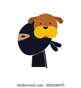 Dog Ninja Logo Icon Design