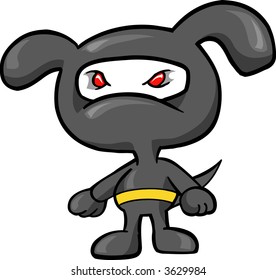 Dog Ninja Vector Illustration