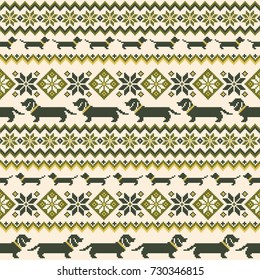 Dog Nordic pattern illustration