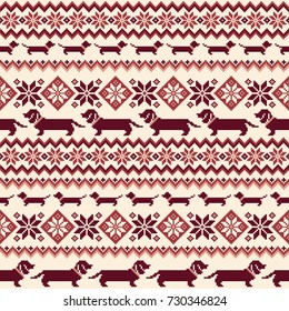 Dog Nordic pattern illustration