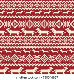 Dog Nordic pattern illustration