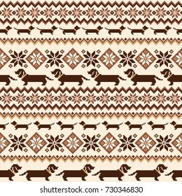 Dog Nordic pattern illustration