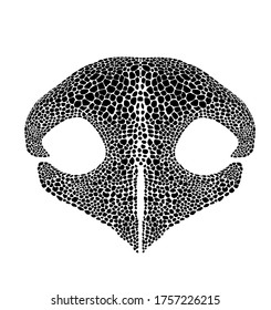 dog nose black and white vector