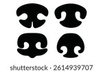 Dog nose icon vector template