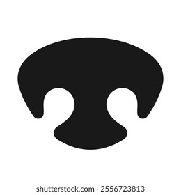 Dog nose vector icon isolated on white background, simple flat illustration.