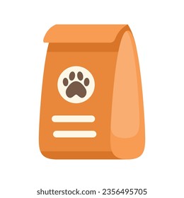 Icono de nutrición de perro vector plano. Comida para mascotas. Alimento animal aislado