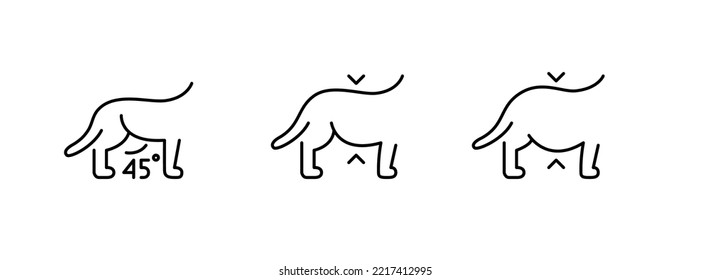 Dog obesity scale. Pixel perfect, editable stroke line icon