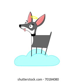dog on a clowd