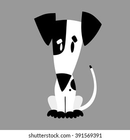 dog on a gray background