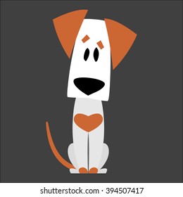 dog on a gray background