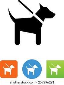 Dog on a leash icon