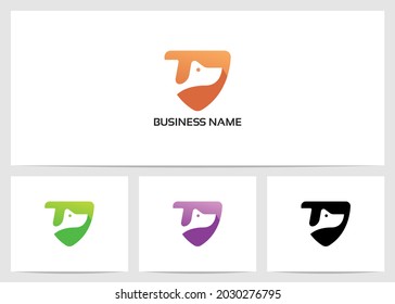 Dog On Shield Logo Design