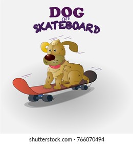 Dog On Skateboard Stock Vector (Royalty Free) 766070494 | Shutterstock