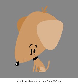 dog on a square background