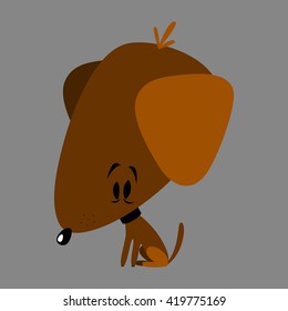dog on a square background